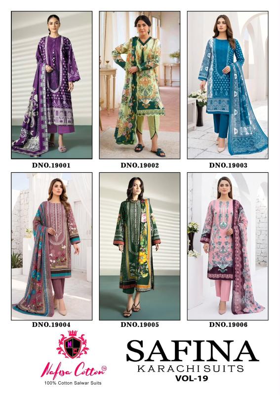 Nafisa cotton safina vol-19 wholesale dress materials area in ahmedabad